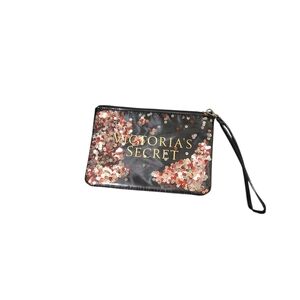 Victoria's Secret Black and Gold Sequin Wristlet